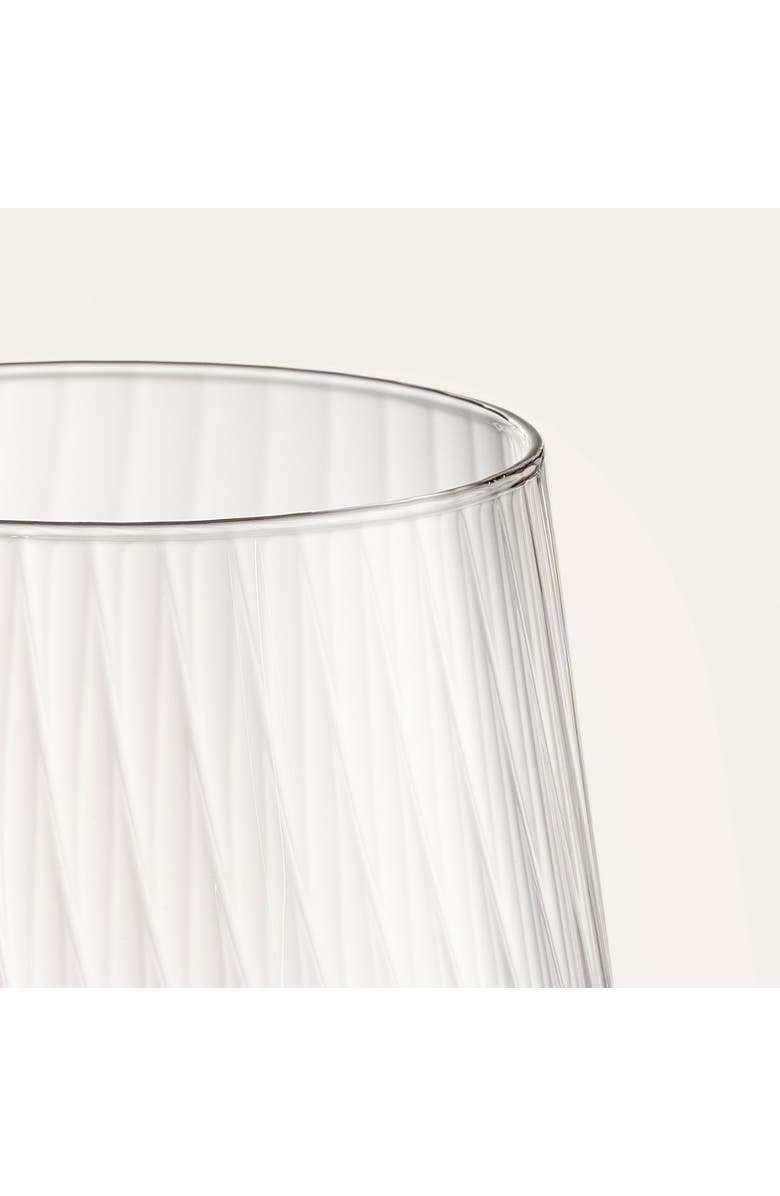 Zsa Zsa Zsu Poznan Optical Glass Water Glass 13 oz Transparent Set of 8, Alternate, color, Clear