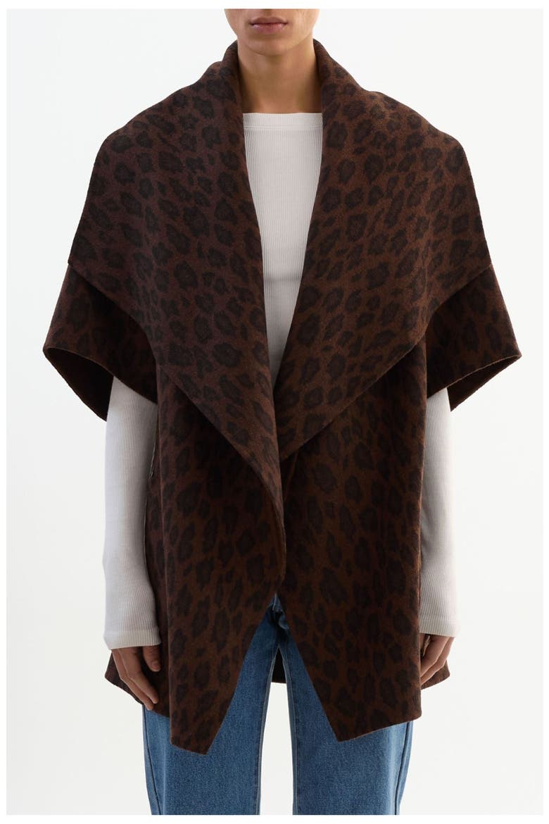 Penelope | Double Face Wool Coat, Alternate, color, Leopard