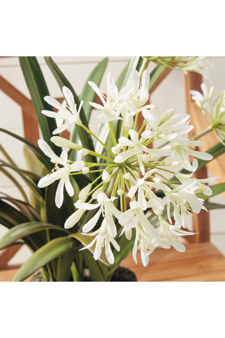 Agapanthus Drop-In Faux (Fake) 29", Alternate, color, White