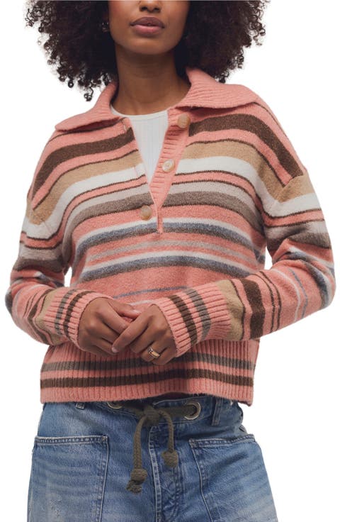 Trading Up Stripe Polo Sweater