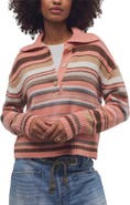 Free People Trading Up Stripe Polo Sweater