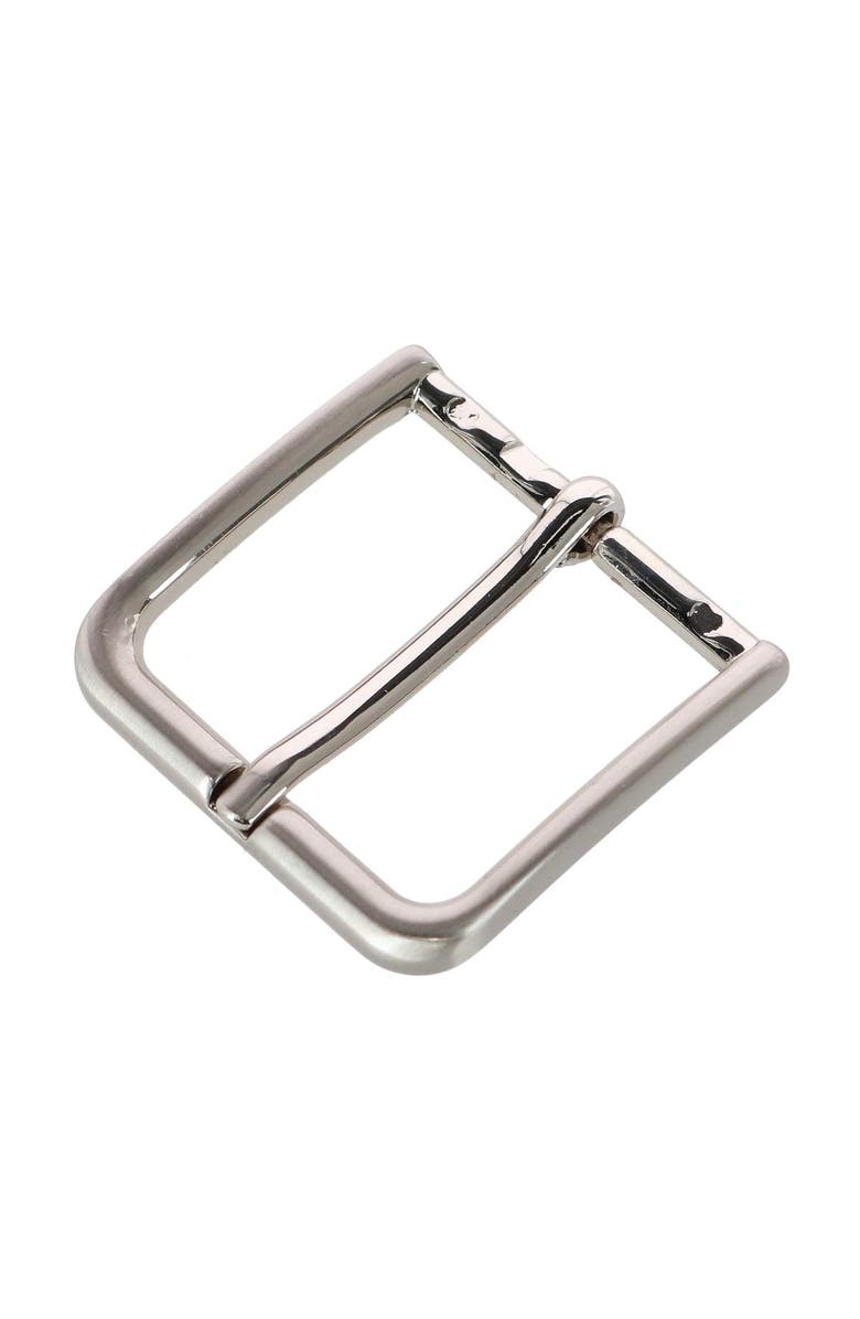 Trafalgar 35mm Italian Polished Brass Rounded Buckle, Alternate, color, Silver