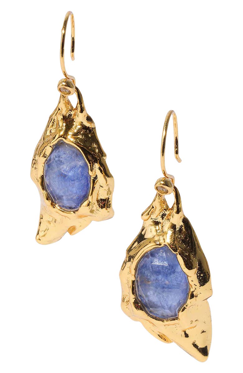 Alexis Bittar Brut Sodalite Drop Earrings, Main, color, 