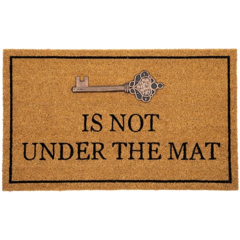 Key is Not Under the Mat Coir Outdoor Doormat 18" x 30"