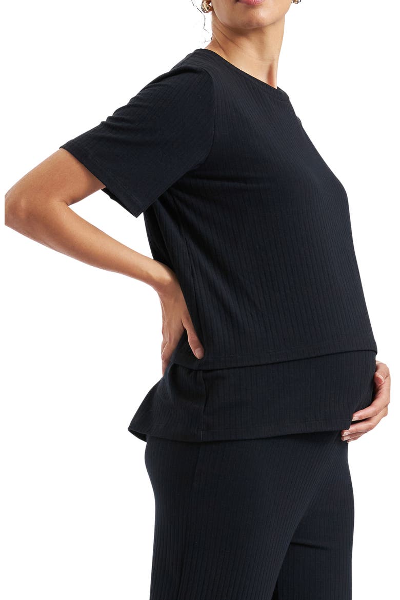 Mike Rib Nursing Top, Alternate, color, BLACK