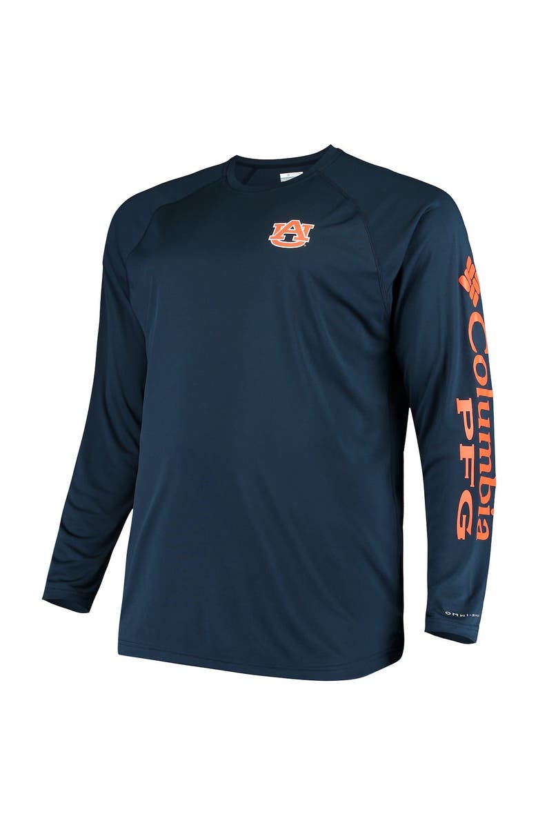 Columbia Men's Columbia Navy Auburn Tigers Big & Tall Terminal Tackle Long Sleeve Omni-Shade T-Shirt, Alternate, color, Navy