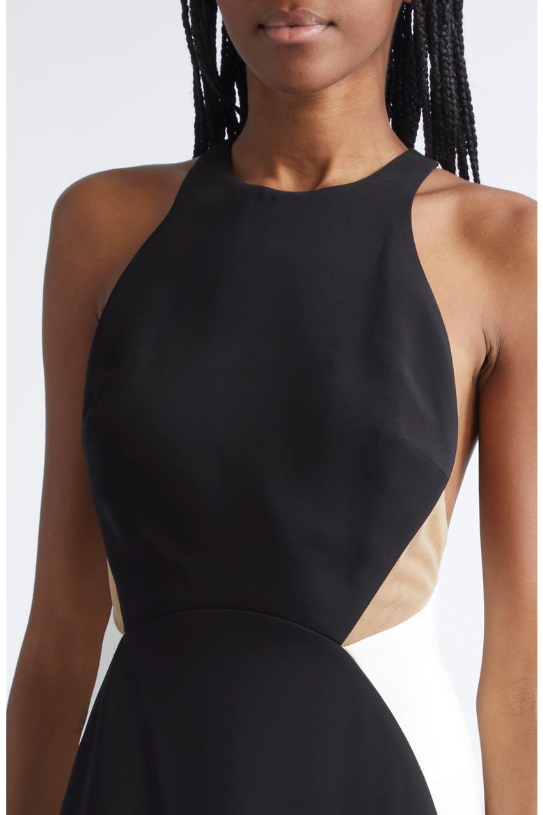 Miracle Colorblock Gown, Alternate, color, BLACK