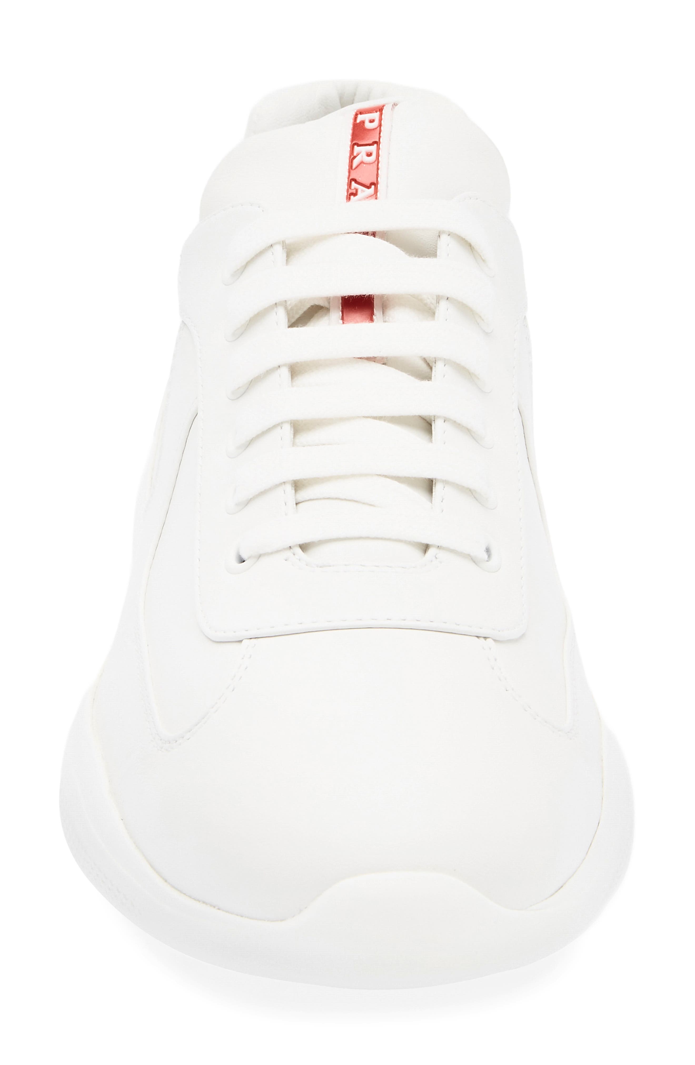 Prada America's Cup Sneaker, Alternate, color, Bianco