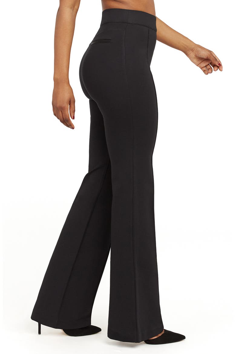 SPANXsmooth™ PerfectFit Ponte Flare Pants, Alternate, color, CLASSIC BLACK