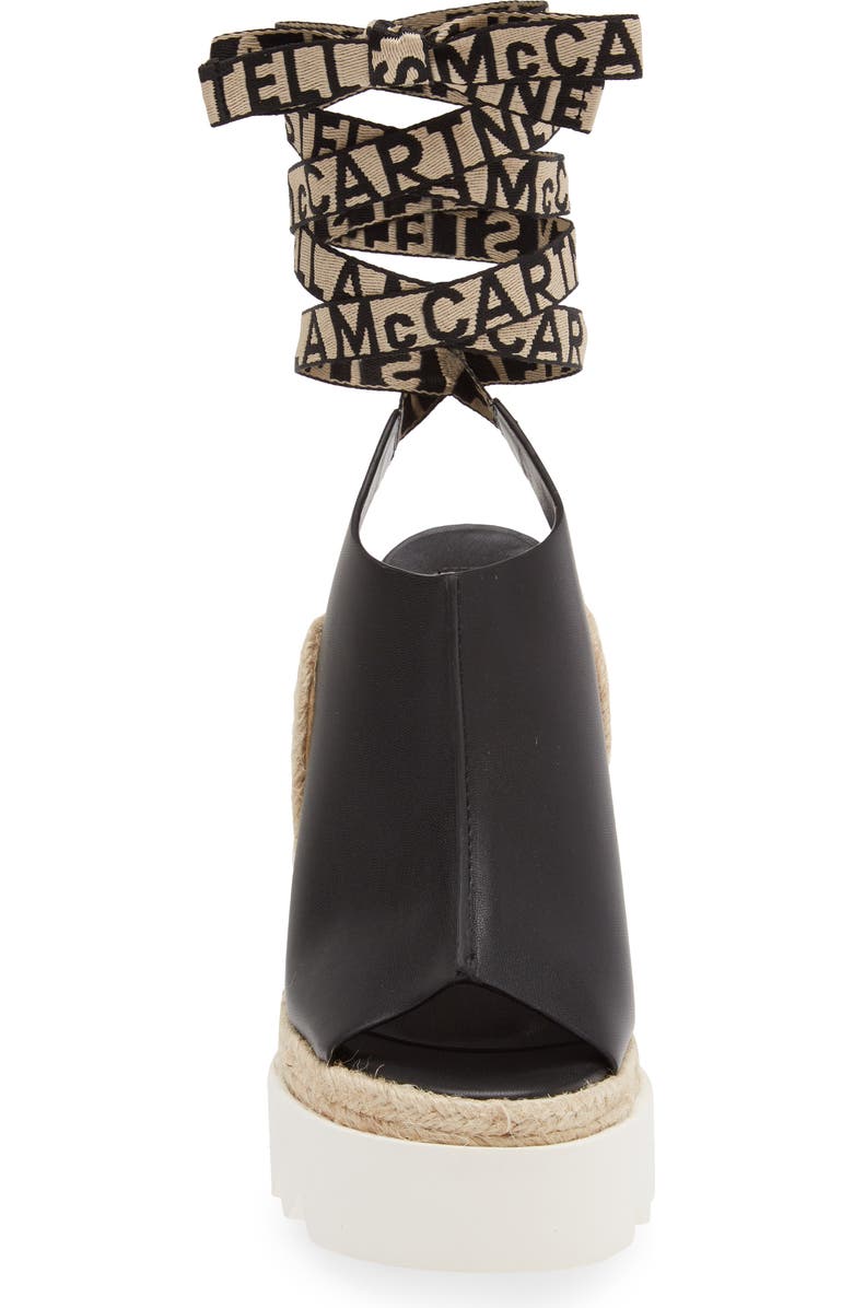 Stella McCartney Gaia Faux Leather Wedge Sandal, Alternate, color,