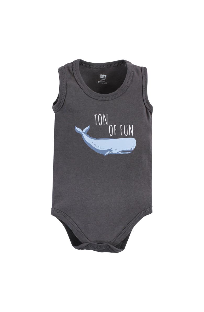 Hudson Baby Cotton Tank-Style Bodysuits, Alternate, color, Boy Sea Creatures