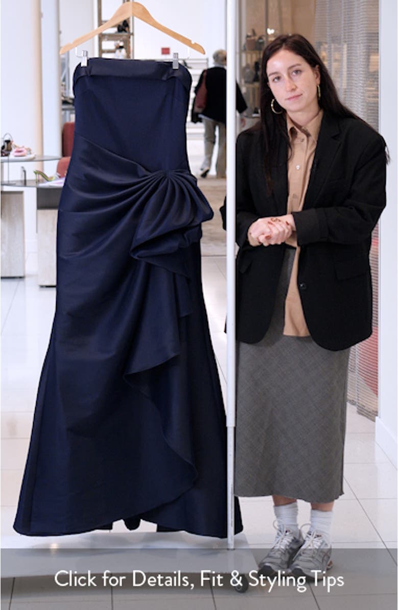 Strapless Cascade Ruffle Mermaid Gown, sales video thumbnail