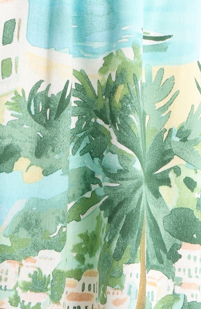 SUGARLIPS Piti Town Islay Smocked Midi Dress, Alternate, color, Aqua-Multi