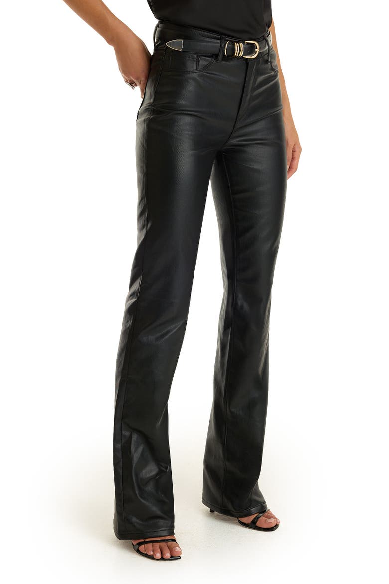 Aria Coated Flare Jean, Alternate, color, Black