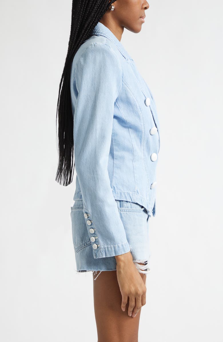L'AGENCE Emerson Structure Denim Jacket, Alternate, color, Brea