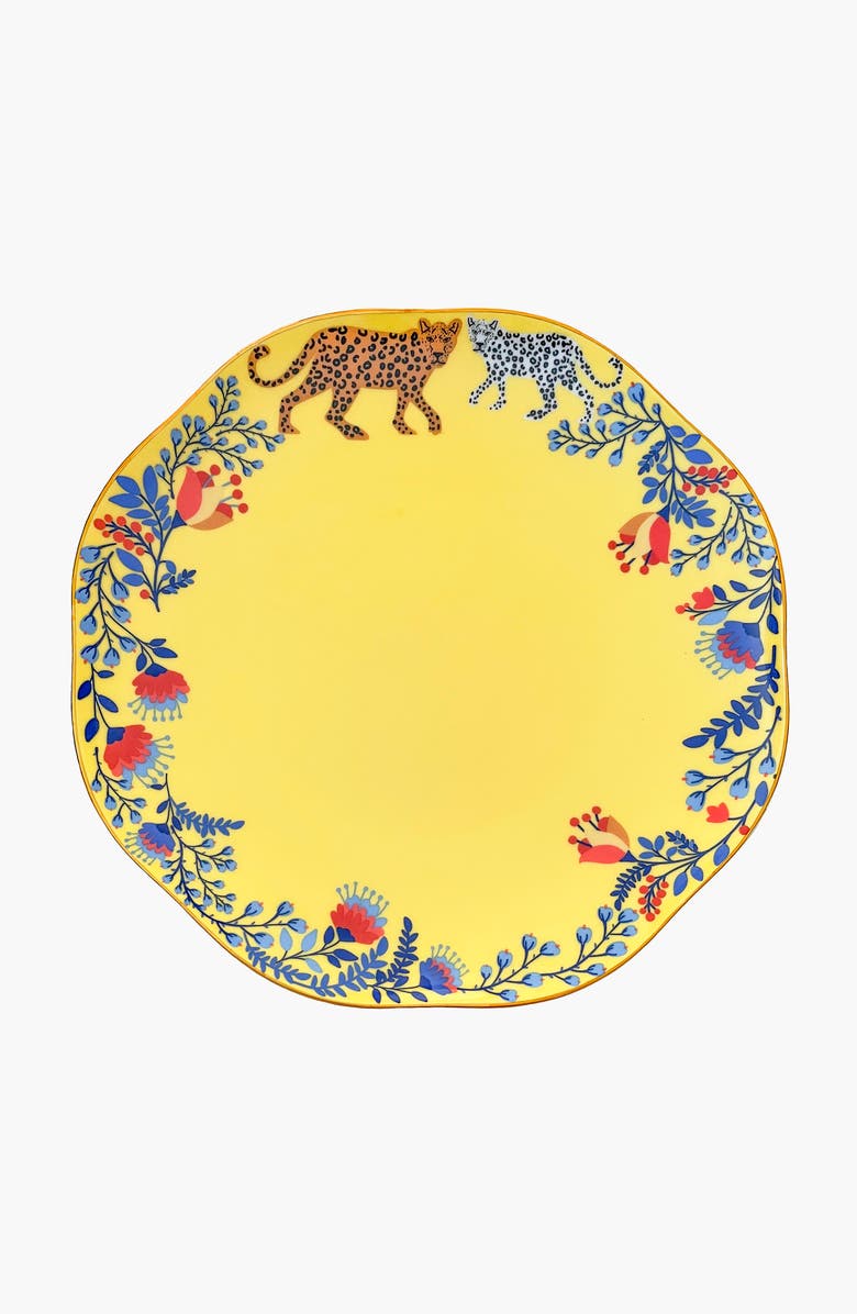 Jessie Zhao New York Amazon Rainforest Bone China Dinner Plate In Yellow, Main, color, Yellow