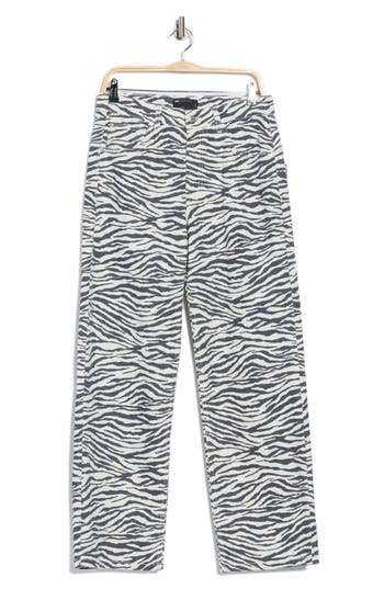 Asos Design Zebra Print Baggy Jeans In Animal Print
