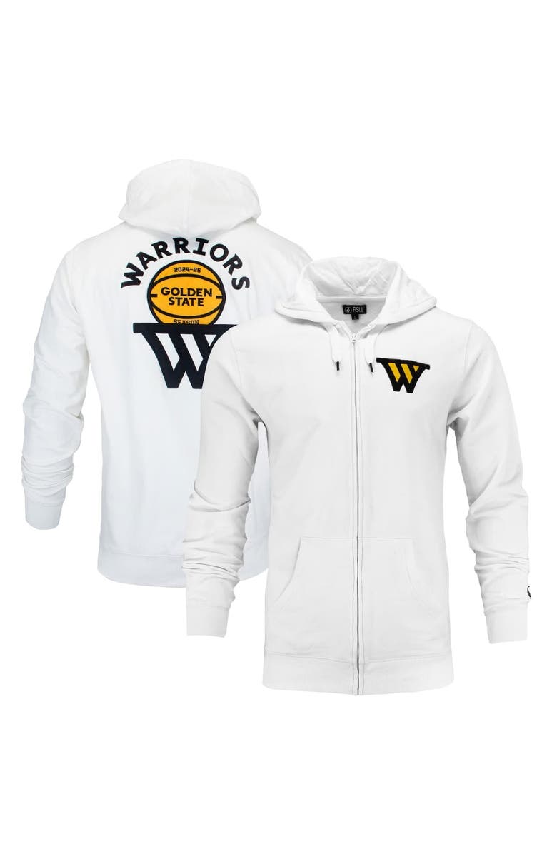 FISLL Unisex FISLL x Benny Gold White Golden State Warriors Association Edition Full-Zip Hoodie, Main, color, White