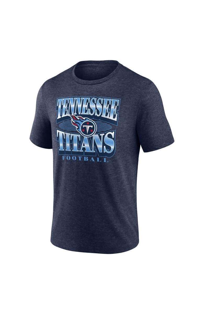 FANATICS Men's Fanatics Heather Navy Tennessee Titans Extreme Tackle Tri-Blend T-Shirt, Alternate, color, Heather Navy