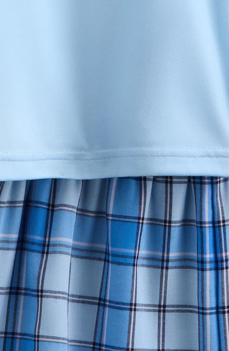 Nordstrom Kids' Short Sleeve T-Shirt & Boxer Set, Alternate, color, Blue Plaid Cherries