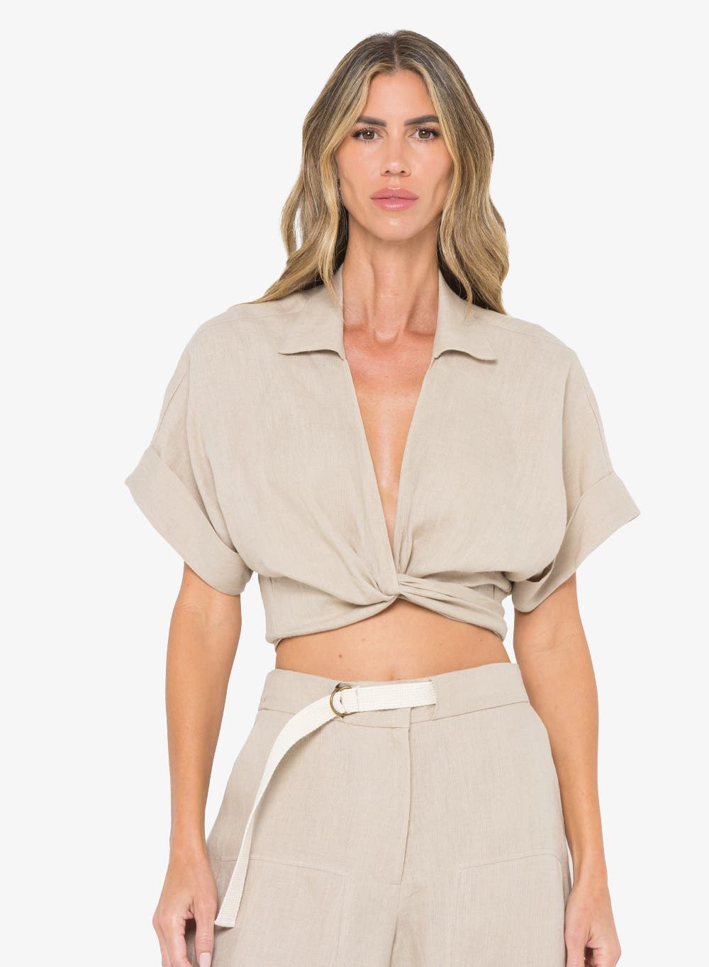 Jbq Chiara Short Sleeve Top In Safari In Multi