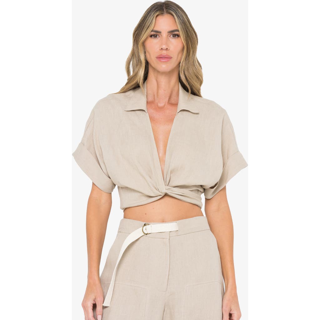 Jbq Chiara Short Sleeve Top In Safari In Multi