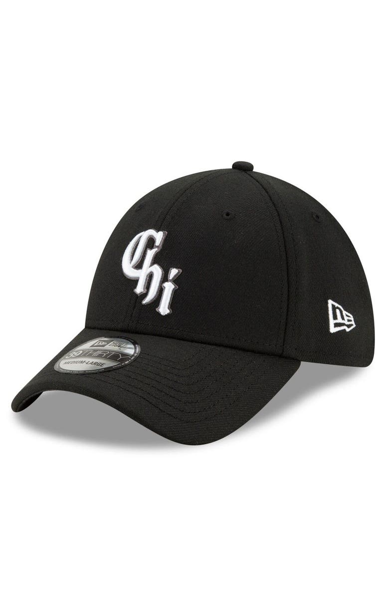 New Era Men's New Era Black Chicago White Sox 2021 City Connect 39THIRTY Flex Hat, Main, color, Black