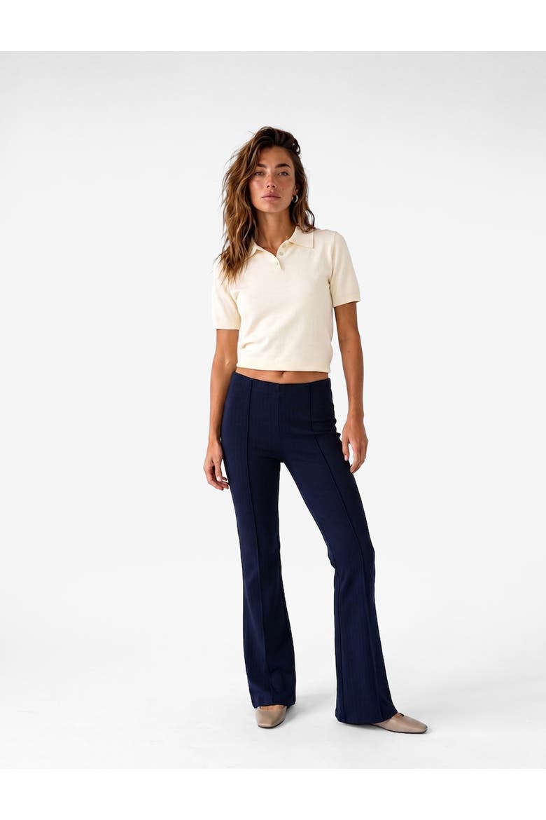 Flared Pants, Main, color, NAVY STRIPE