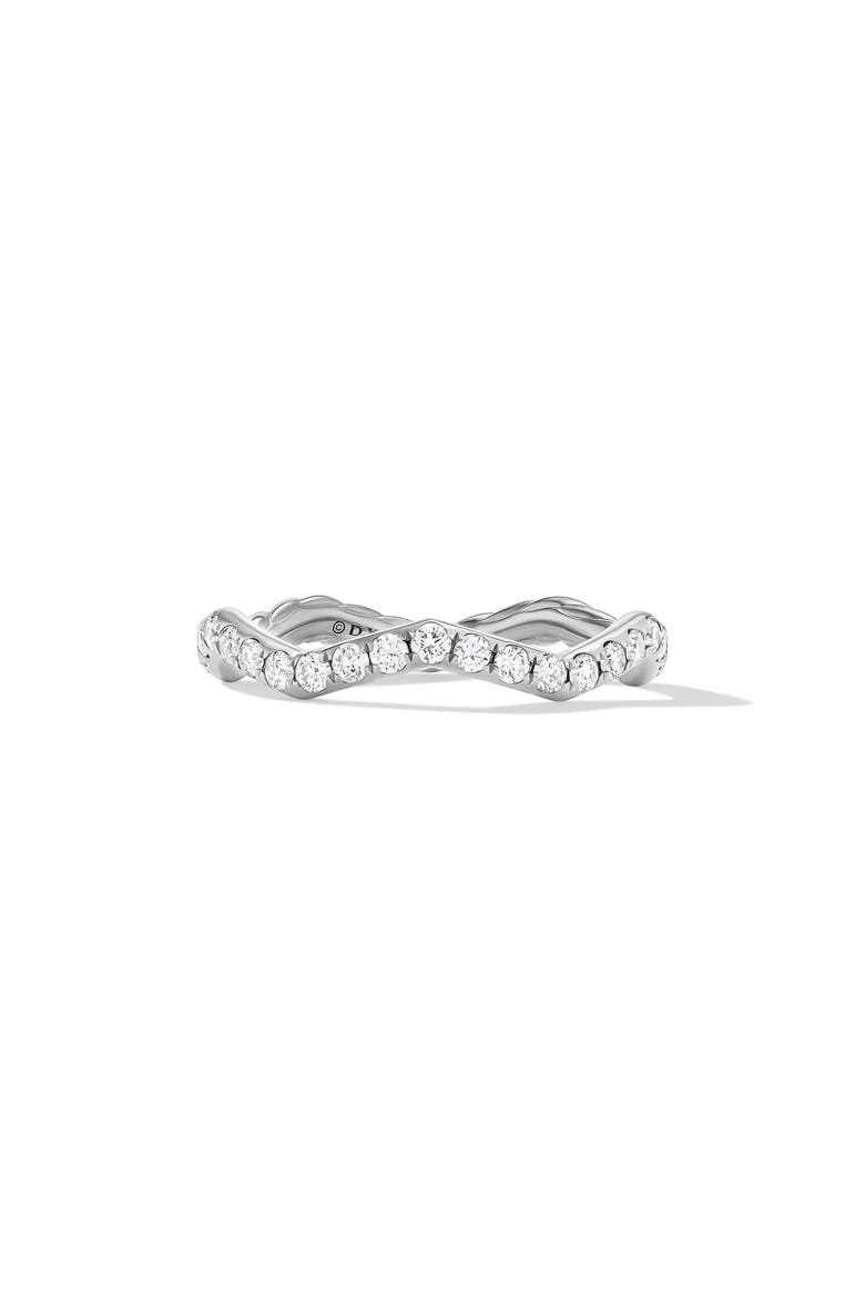 Stax Zigzag Ring in Sterling Silver with Diamonds, 2mm, Main, color, STERLING SILVER