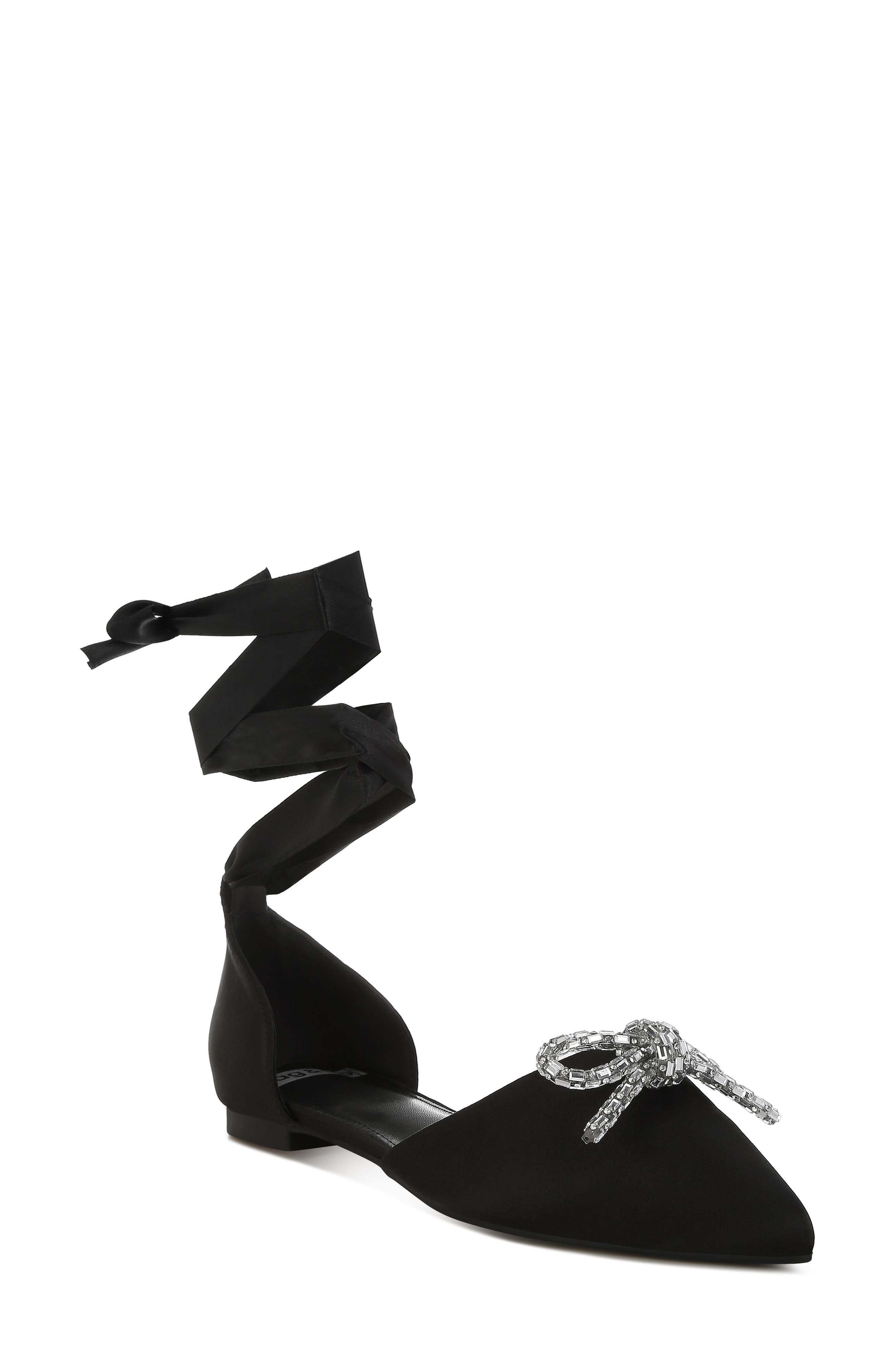 Rag &amp; Co Simina Embellished Ankle Tie Flat