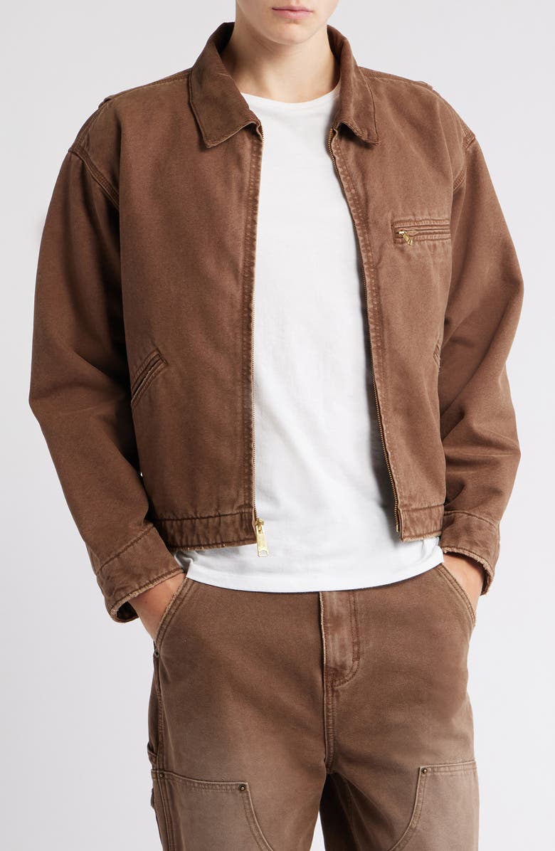 Elwood Petrol Canvas Jacket, Main, color, Brown