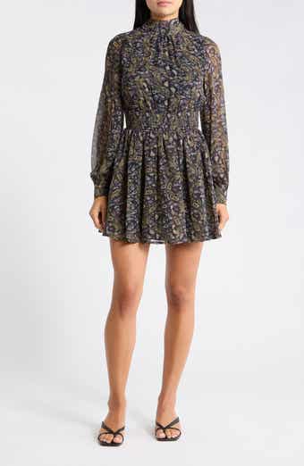 Shari Paisley Long Sleeve Dress