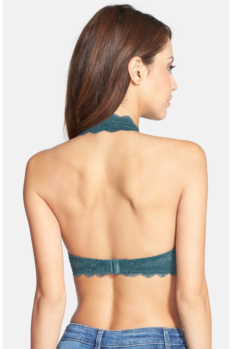 Lace Halter Bralette, Alternate, color, DEEP TURQUOISE