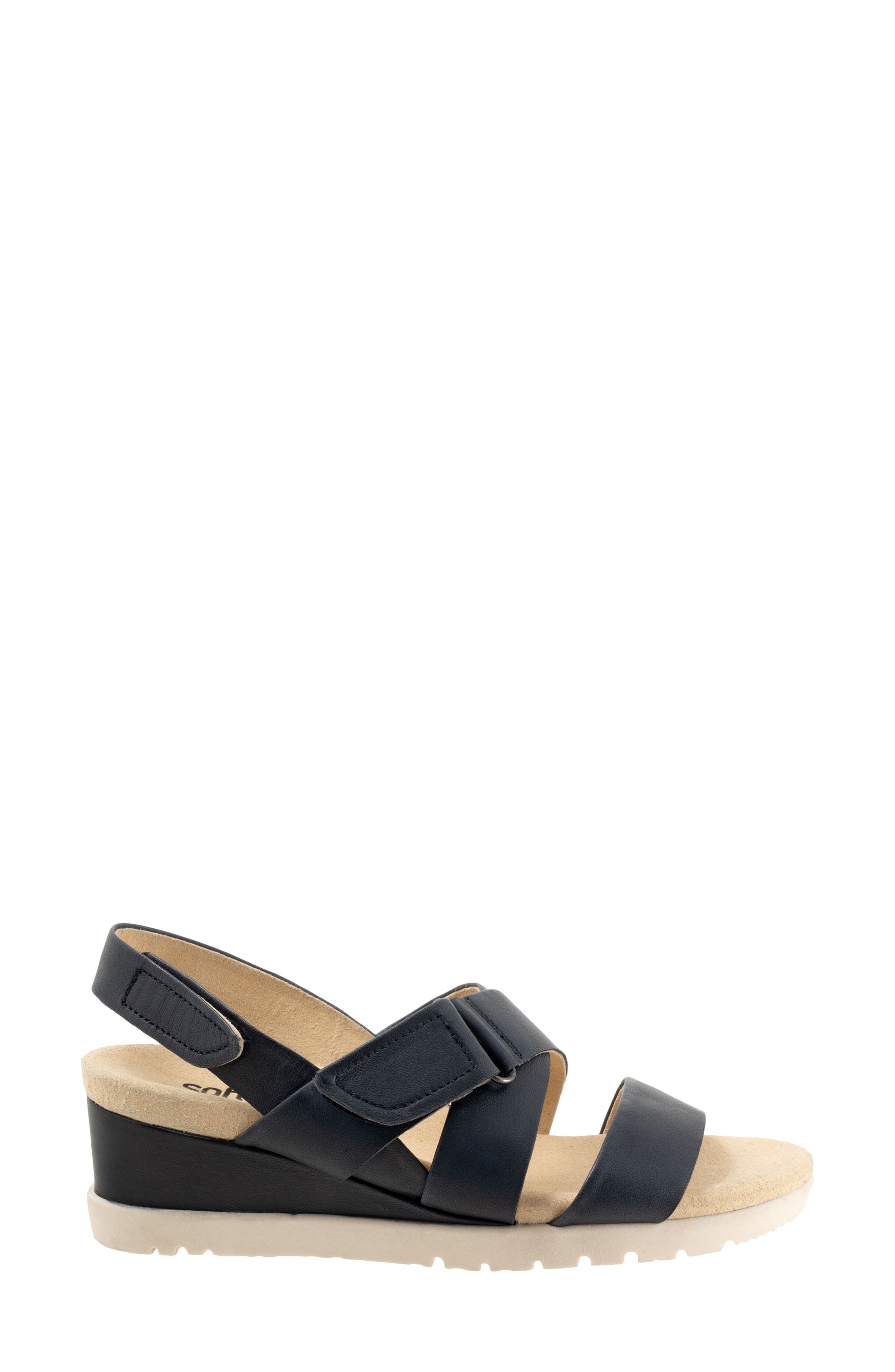 Novi Ankle Strap Wedge Sandal, Alternate, color, NAVY