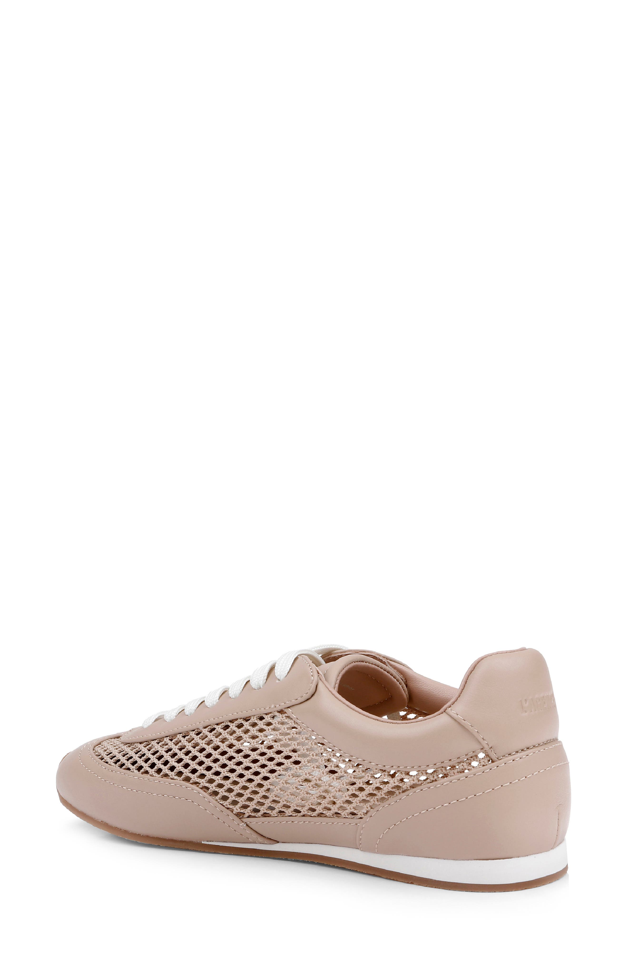 Jarah Mixed Media Sneaker, Alternate, color, CAPPUCCINO LEATHER
