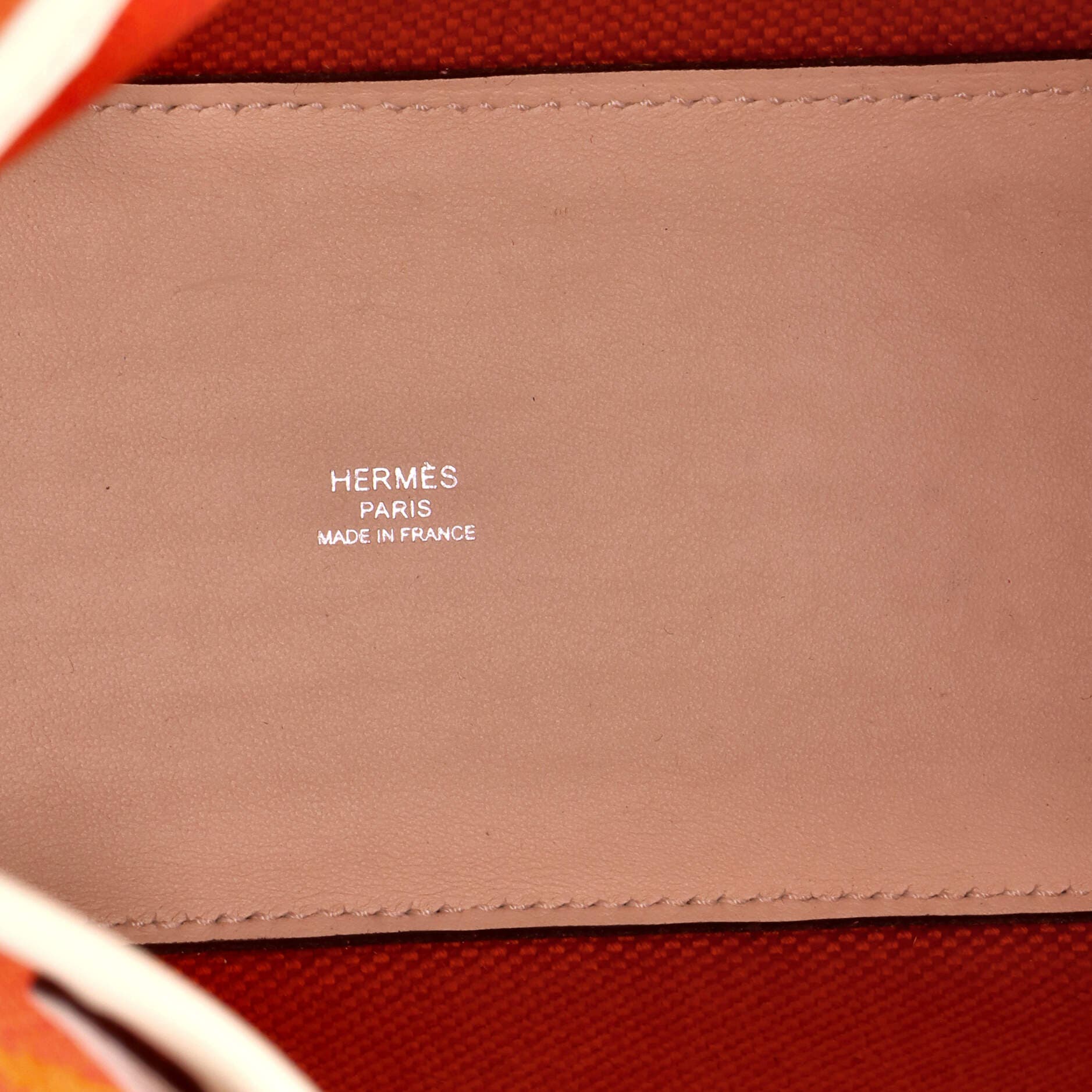 Pre-Owned Hermes Cabas H en Biais Tote Canvas with Leather 27, Alternate, color, Feu