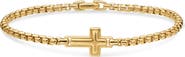 David Yurman Cross Station Bracelet in 18K Yellow Gold, 3.4mm