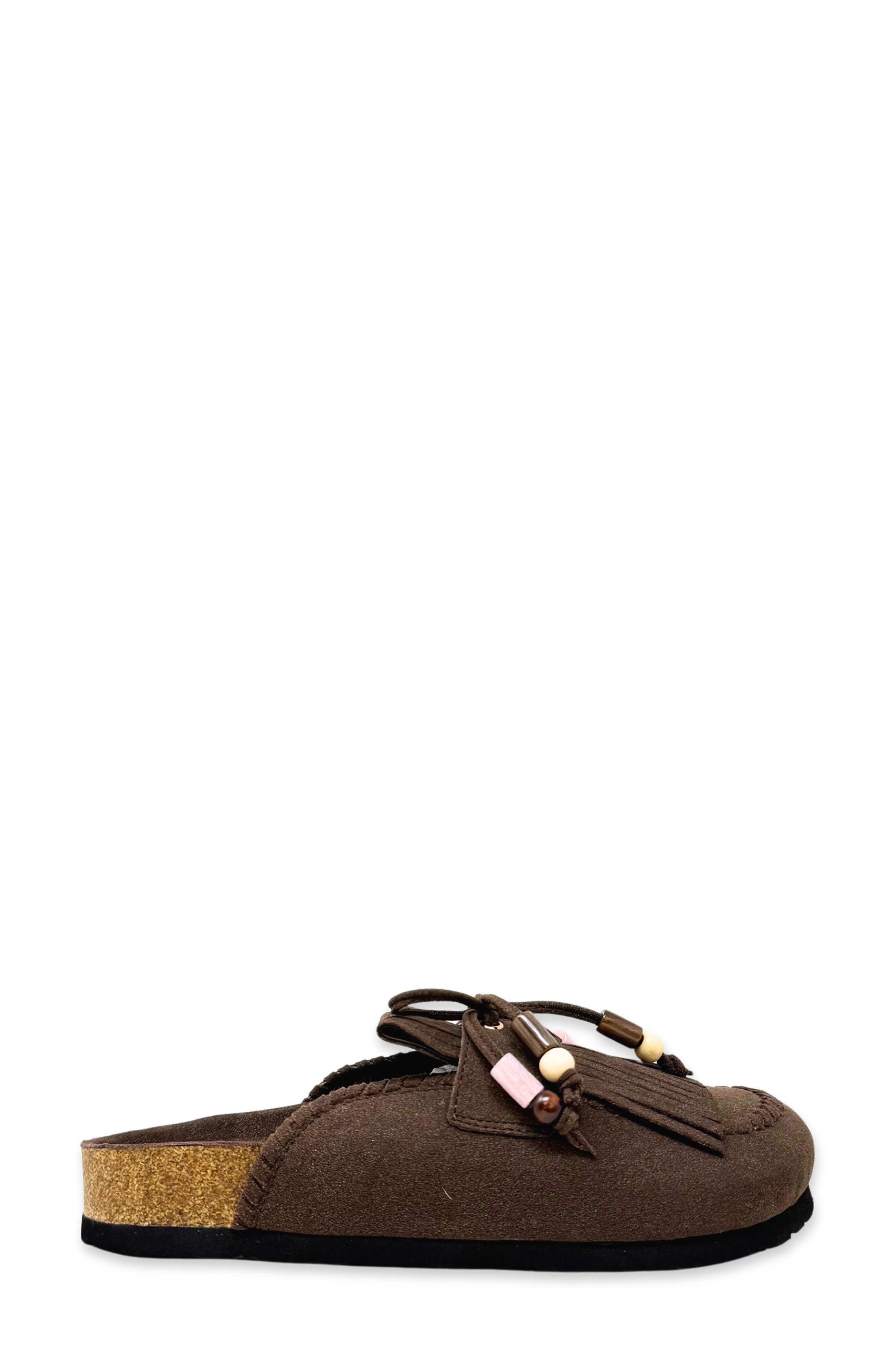 Tilly Faux Suede Clog, Alternate, color, BROWN SUEDE