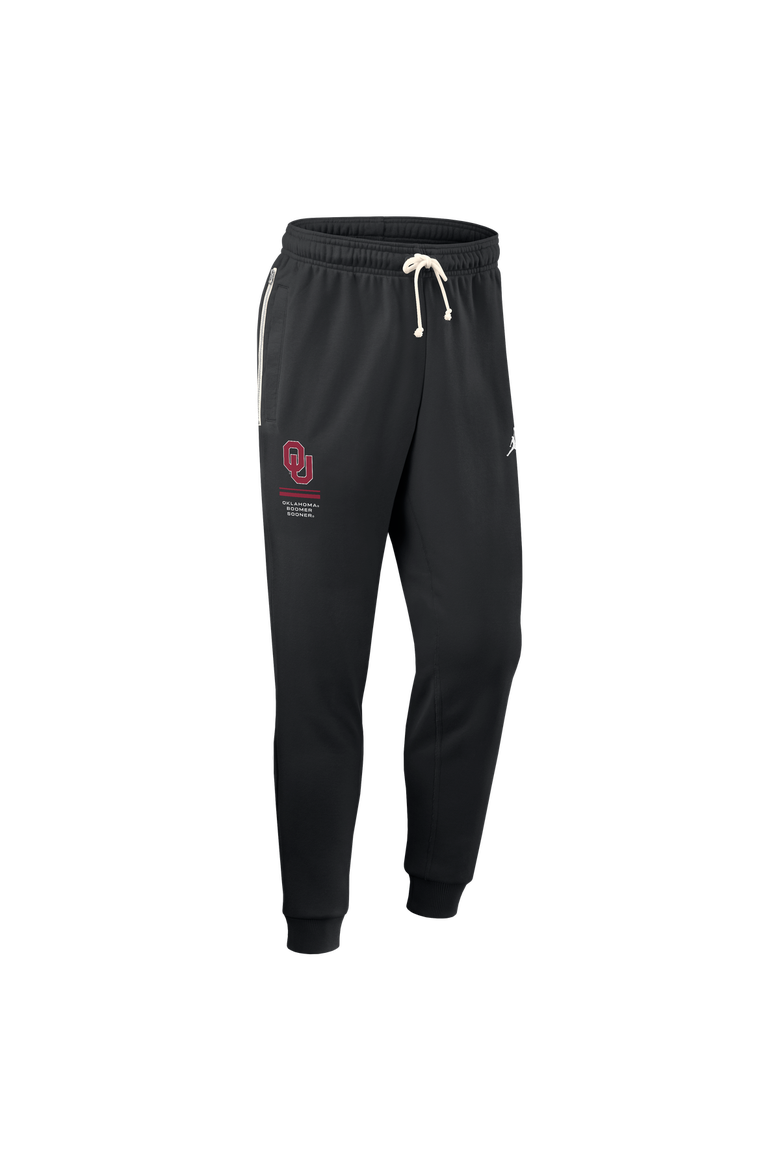 Men's Jordan Brand Black Oklahoma Sooners 2026 Sideline Standard Issue Dri-FIT Taper Pants, Alternate, color, Black