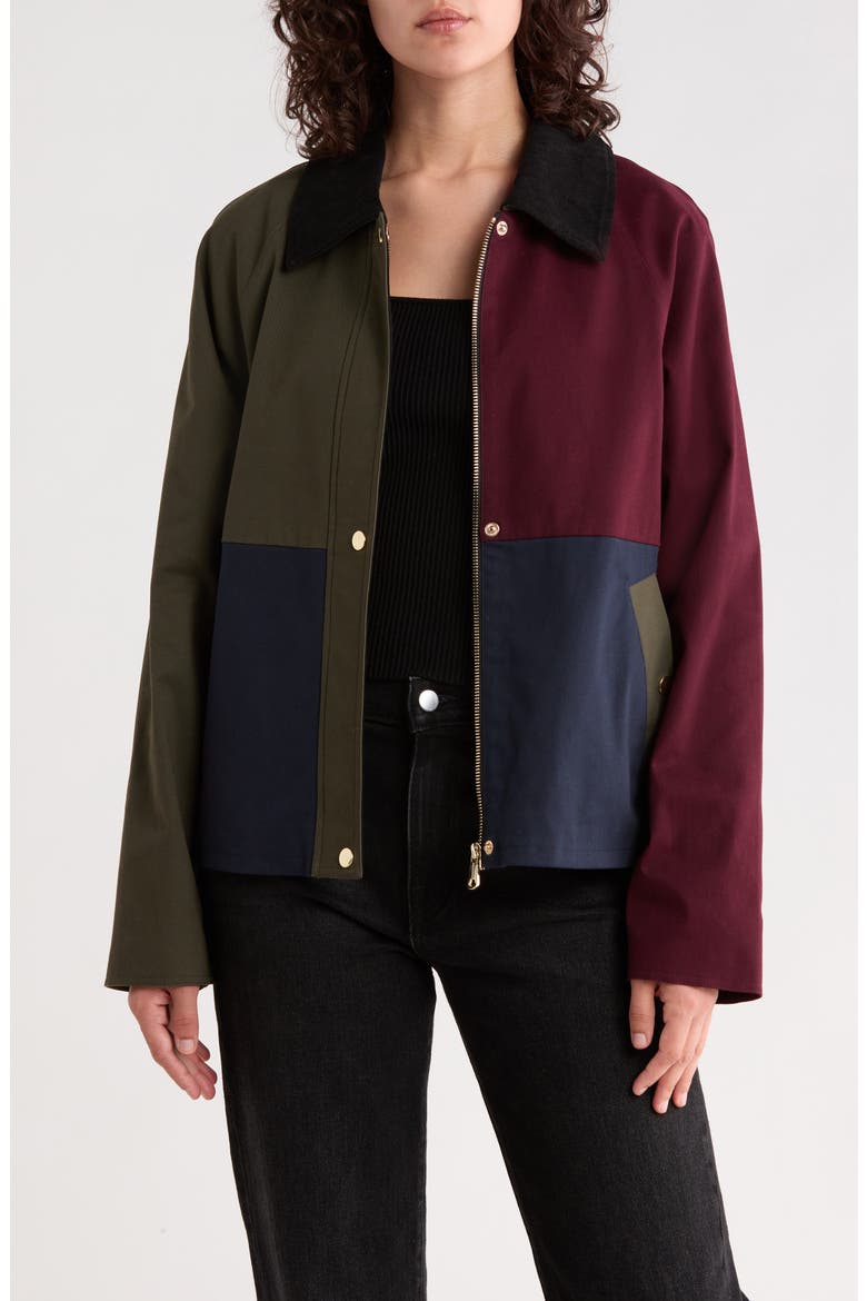 Colorblock Short Jacket, Alternate, color, TRIO