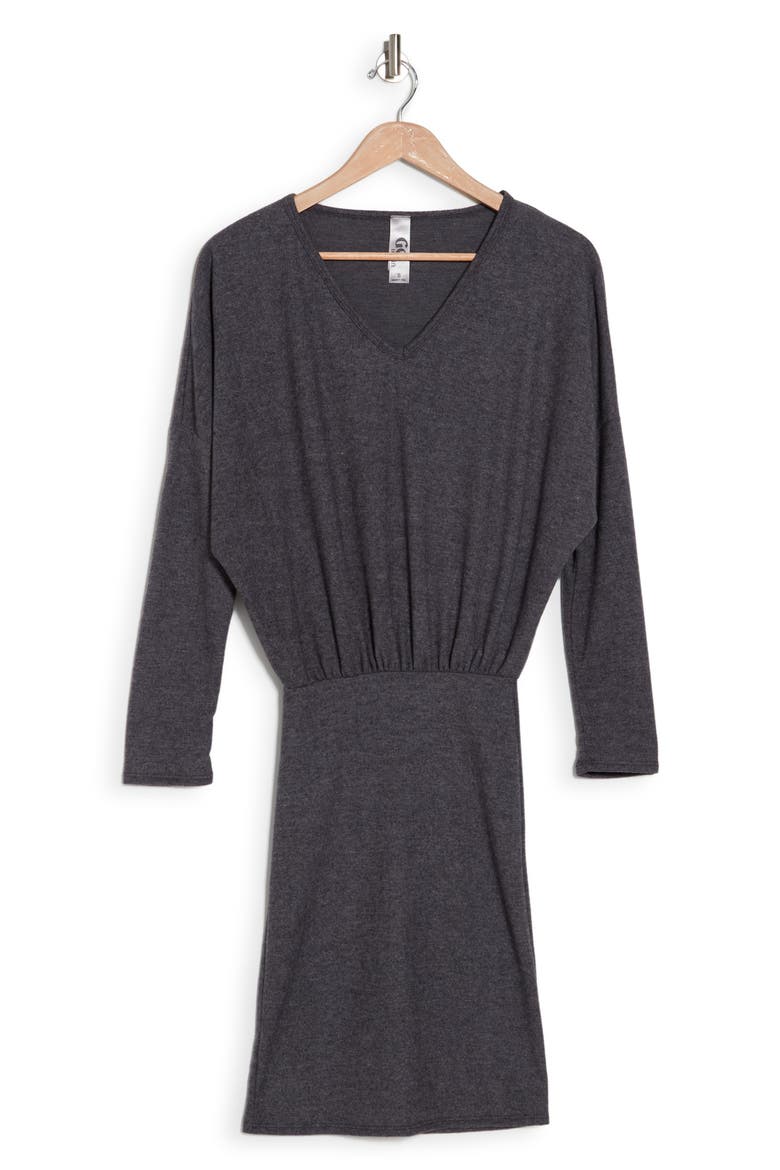 Long Sleeve Sweater Dress, Alternate, color, CHARCOAL