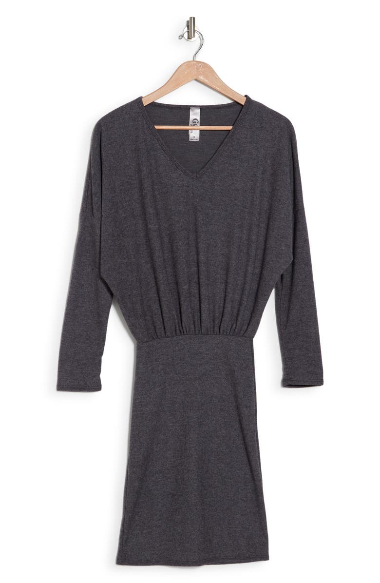 GO COUTURE Long Sleeve Sweater Dress, Alternate, color, Charcoal