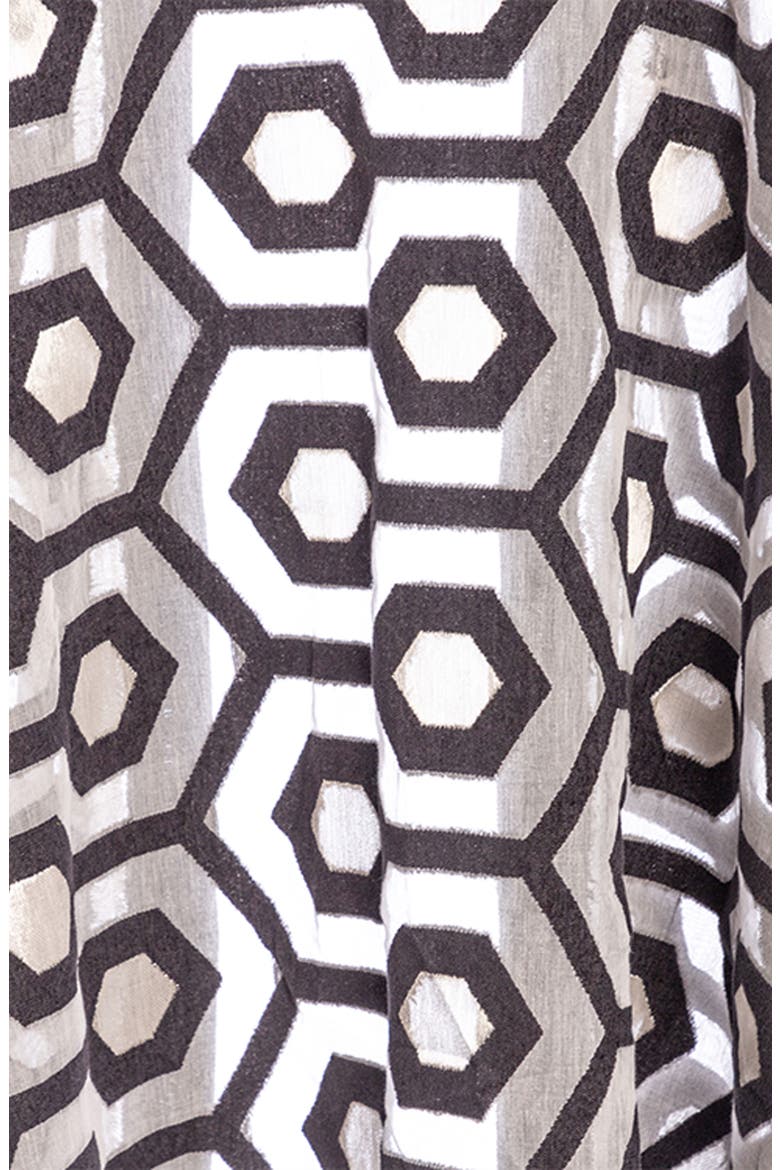 Geo Poncho, Alternate, color, BLACK