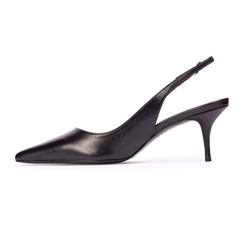 Black Suede Studio Branca 65 Slingback Pump