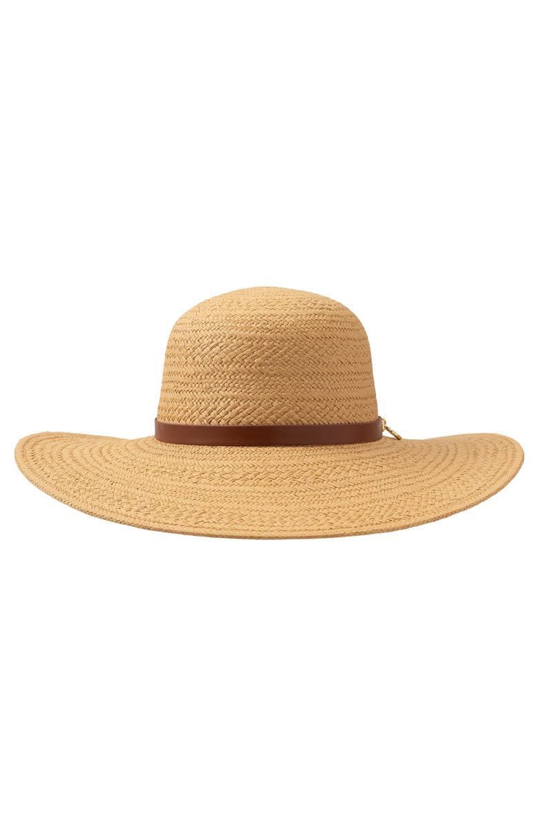 Lauren Ralph Lauren Straw Sunhat with Padlock Charm, Alternate, color, 