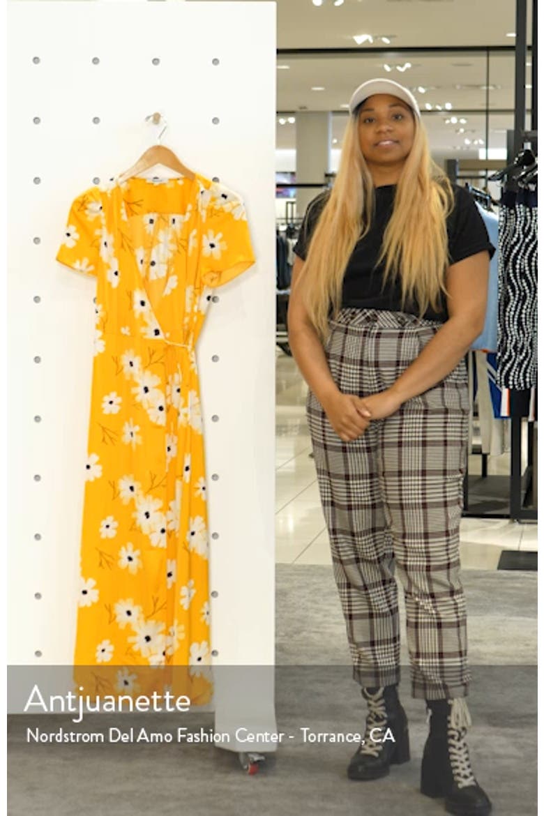 Ikat Floral Puff Sleeve Wrap Dress video