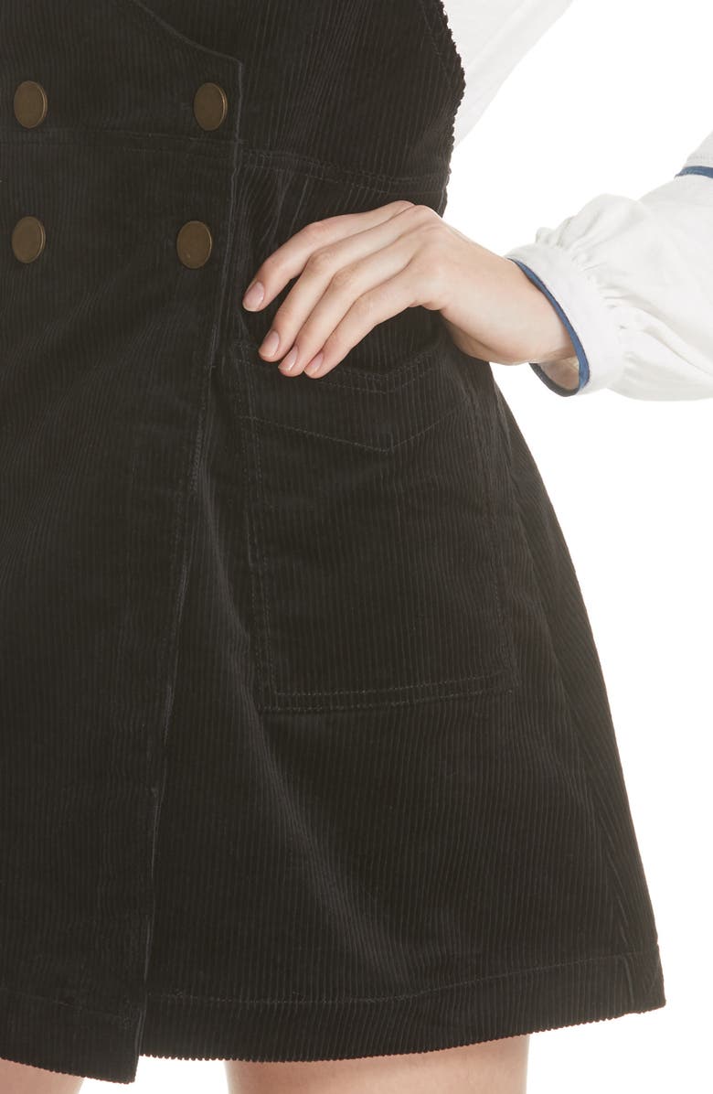 Free People Canyonlands Corduroy Pinafore Dress, Alternate, color,
