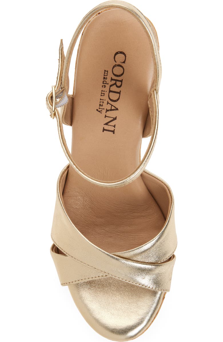 Cordani Rory Ankle Strap Platform Sandal, Alternate, color, Platino Leather