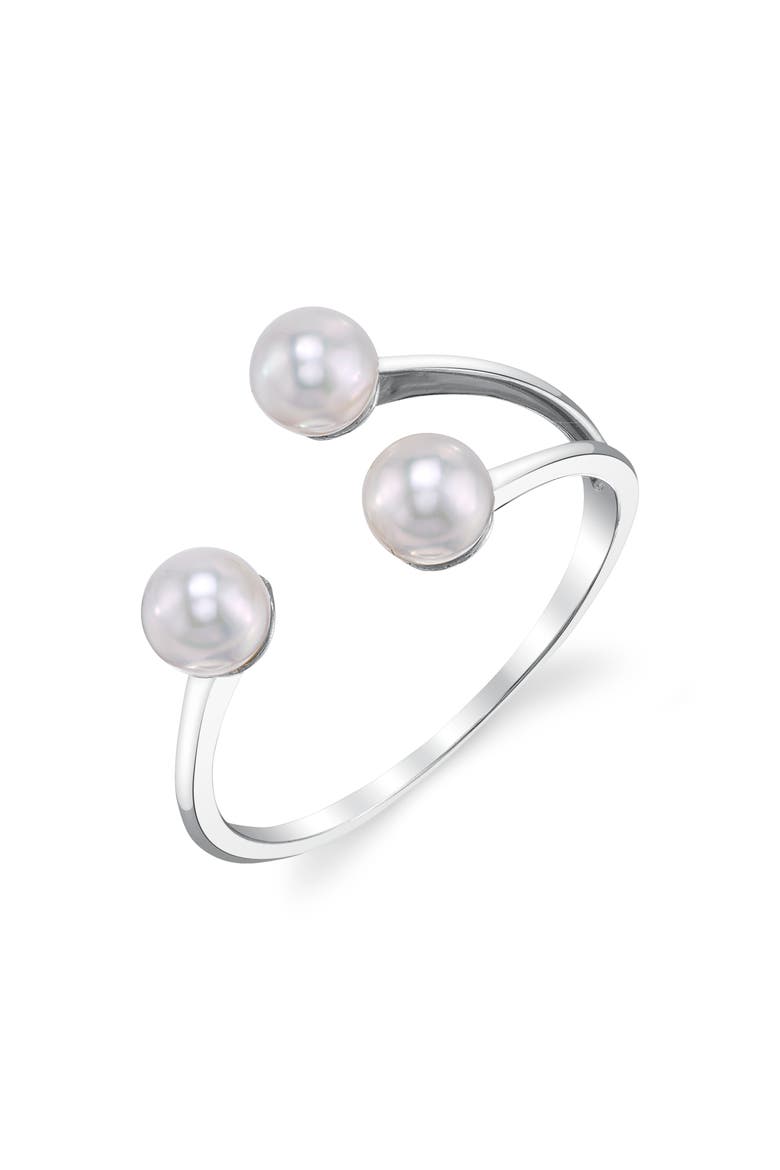 14K Gold Freshwater Pearl Victoria Ring, Main, color, White Gold