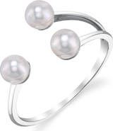 The Pearl Source 14K Gold Freshwater Pearl Victoria Ring